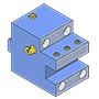 BMT44 BOLT PATTERN 40x55 FACING HOLDER H=20 mm L=85 mm FOR NAKAMURA NTJ100 NAKAMURA WY100